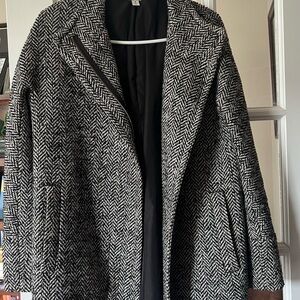 J. Crew Factory Black and White Trench Coat